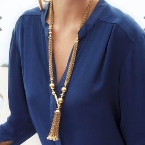 Stella & Dot Bianca tassel necklace